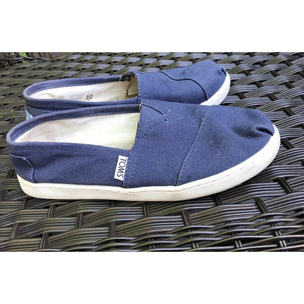 Toms Navy Girls 4 Women 5.5 Eu 36 Shoes Slip Ons Sneakers Flats